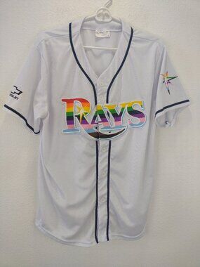 Match-Up Men's Tampa Bay Rays Jersey Rainbow White Medium